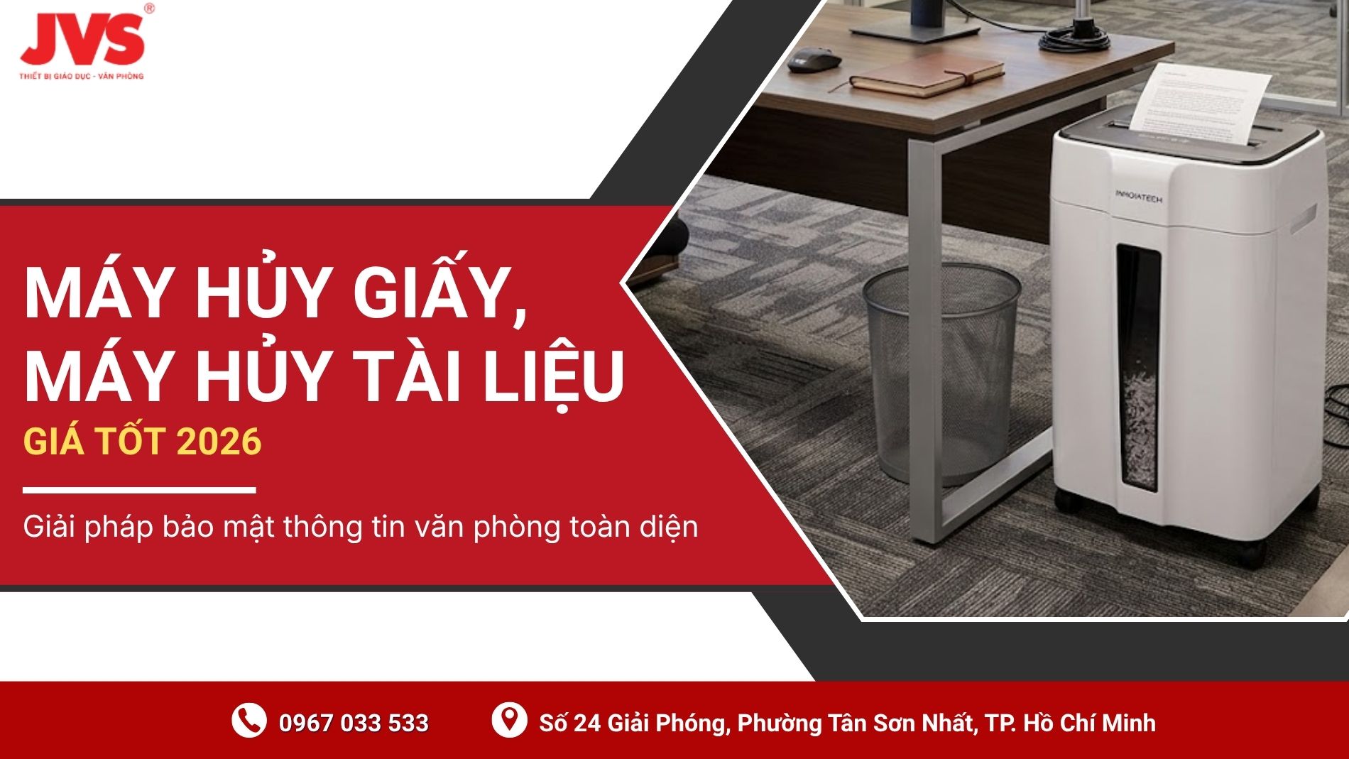 Máy hủy tài liệu Magitech giá rẻ cho văn phòng - Phân phối chính hãng bởi JVS