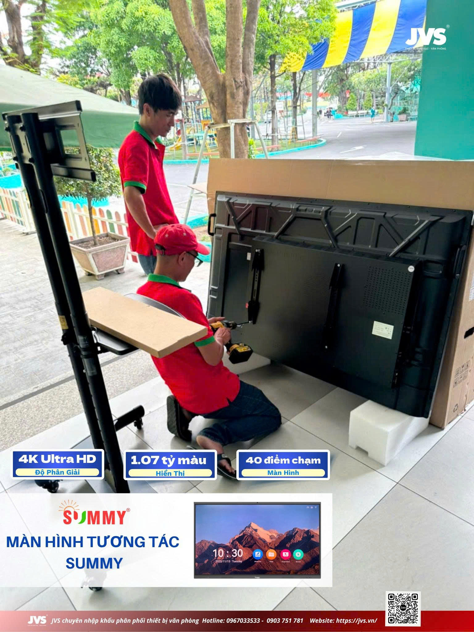 lắp đặt màn hình tương tác