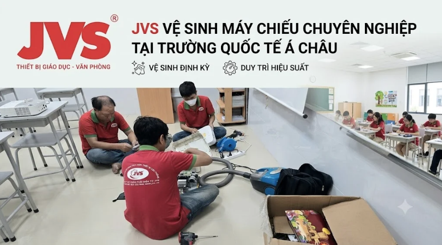 JVS vệ sinh máy chiếu